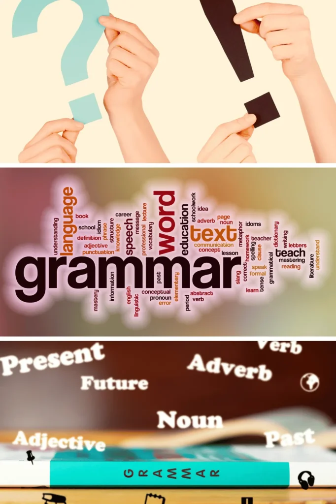 Image indicating punctuations, concepts & terms in Grammar